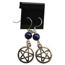 Lapis Pentagram earrings - Skull & Barrel Co.