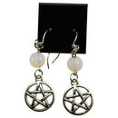 Opalite Pentagram earrings - Skull & Barrel Co.