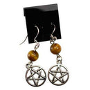 Tiger's Eye Pentagram earrings - Skull & Barrel Co.