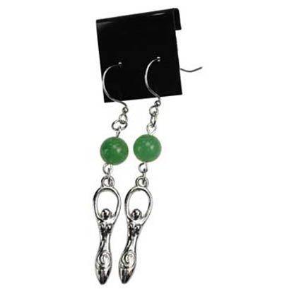 Green Aventurine Goddess earrings - Skull & Barrel Co.