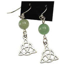 Green Aventurine Triquetra earrings - Skull & Barrel Co.