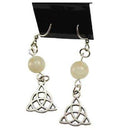 Moonstone Triquetra earrings - Skull & Barrel Co.
