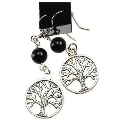Black Onyx Tree of Life earrings - Skull & Barrel Co.