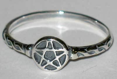 Pentagram Ring size 4 sterling - Skull & Barrel Co.