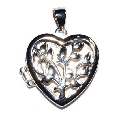 3/4" Tree Heart locket sterling pendant - Skull & Barrel Co.