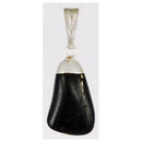 Black Tourmaline tumbled pendant - Skull & Barrel Co.