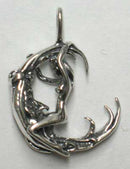 Woman Facing Moon pendant - Skull & Barrel Co.