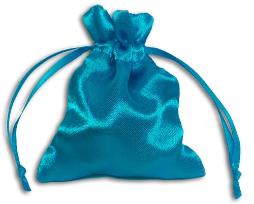 Turquoise Satin Pouch - Skull & Barrel Co.