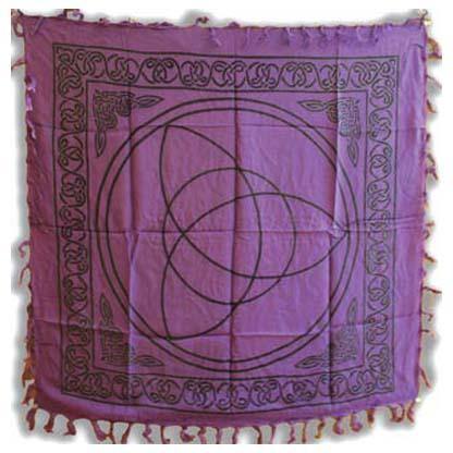 Purple Triquetra altar cloth 36" x 36" - Skull & Barrel Co.