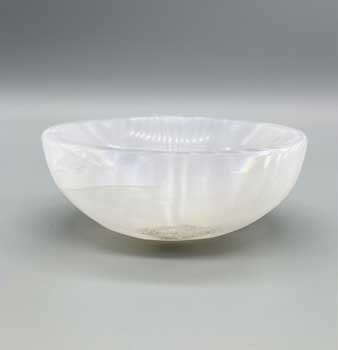4" Selenite Oval bowl