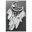 8 1/2" Half Moon white dream catcher - Skull & Barrel Co.