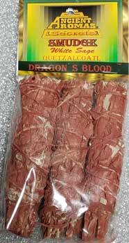 Dragon's Blood Sage smudge stick 3-pack 4" - Skull & Barrel Co.