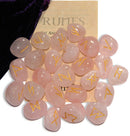 Rose Quartz Gemstone Runes - Skull & Barrel Co.