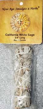 California White Sage smudge stick 3" - Skull & Barrel Co.