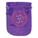 6"x 8" Om Purple velveteen bag - Skull & Barrel Co.
