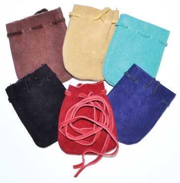 2"x3" Suede pouch (pk of 6) - Skull & Barrel Co.