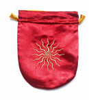 Red Satin Sunstar Tarot Bag - Skull & Barrel Co.