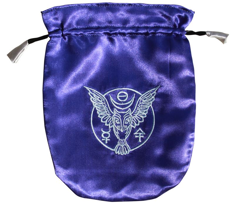 Blue Satin Owl Tarot Bag - Skull & Barrel Co.