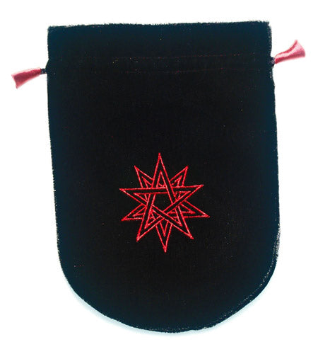 Black Velvet Double Pentagram Tarot Bag - Skull & Barrel Co.