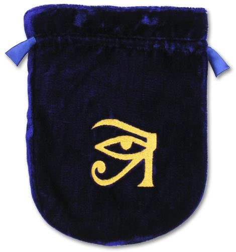 Blue Velvet Eye of Horus Tarot Bag - Skull & Barrel Co.